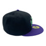 Tampa Bay Rays New Era Black/Purple Bill With Ray Logo 59FIFTY Fitted Hat