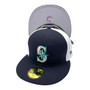Seattle Mariners New Era Pin Wheel Muti Colors Navy/White/Gray 59FIFTY Fitted Hat