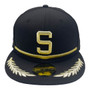 Seattle Pilots New Era All Black With Metallic Gold 59FIFTY Fitted Hat