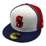 Seattle Mariners New Era Red/White/Navy Blue Bill 59FIFTY Fitted Hat