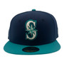 Seattle Mariners New Era Navy/Aqua Bill Alternate Authentic Collection On-Field 59FIFTY Fitted Hat