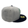 Seattle Mariners New Era Heather Gray/Navy Bill With XL Logo 59FIFTY Fitted Hat