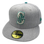 Seattle Mariners New Era All Heather Gray With Northwest Green Logo 59FIFTY Fitted Hat