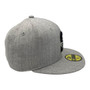 Seattle Mariners New Era All Heather Gray With Black Team Logo 59FIFTY Fitted Hat