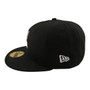 Seattle Mariners New Era Black And White All Black And Gray Bottom 59FIFTY Fitted Hat