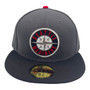 Seattle Mariners New Era Graphite/Black Bill With Compass Logo 59FIFTY Fitted Hat