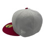 Seattle Mariners New Era Light Gray/Burgundy Bill With Compass Logo 59FIFTY Fitted Hat