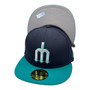Seattle Mariners New Era Navy/Teal Bill 2018 Spring Training Collection Pro-light 59FIFTY Fitted Hat