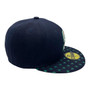 Seattle Mariners New Era All Navy With Teal Embossed Stars All Over Bill 59FIFTY Fitted Hat