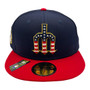 Seattle Mariners New Era Navy/Red Bill 2019 4th Of July With Trident Cooperstown Logo 59FIFTY Fitted Hat