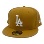 Los Angeles Dodgers New Era All Panama Tan With White Logo 59FIFTY Fitted Hat
