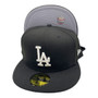 Los Angeles Dodgers New Era All Black With White Logo 59FIFTY Fitted Hat