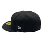 Los Angeles Dodgers New Era All Black With White Logo 59FIFTY Fitted Hat