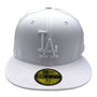 Los Angeles Dodgers New Era All White On White 59FIFTY Fitted Hat