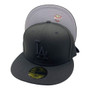 Los Angeles Dodgers New Era Black On Black 59FIFTY Fitted Hat