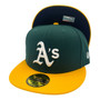 Oakland Athletics New Era Dark Green/Gold Bill Home Authentic Collection On-Field 59FIFTY Fitted Hat