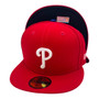 Philadelphia Phillies New Era All Red Game Authentic Collection On-Field 59FIFTY Fitted Hat