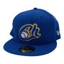 Charros De Jalisco New Era All Royal Blue With Team Logo 59FIFTY Fitted Hat