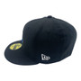 Kansas City Royals New Era All Black With Royal Blue Logo 59FIFTY Fitted Hat