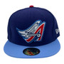 California Angels New Era Navy/Sky Blue Bill Cooperstown Logo 59FIFTY Fitted Hat