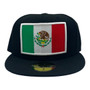 Mexico New Era All Black With Mexico Country Flag 59FIFTY Fitted Hat Mexico New Era All Black With Mexico Country Flag 59FIFTY Fitted Hat