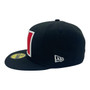 Mexico New Era All Black With Mexico Country Flag 59FIFTY Fitted Hat