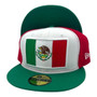 Mexico New Era 3 Tone White/Red/Green Bill With Mexico Country Flag 59FIFTY Fitted Hat Mexico New Era 3 Tone White/Red/Green Bill With Mexico Country Flag 59FIFTY Fitted Hat