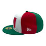 Mexico New Era 3 Tone White/Red/Green Bill With Mexico Country Flag 59FIFTY Fitted Hat