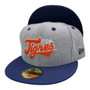 Tigres de Quintana Roo New Era Heather Gray With Navy Satin Bill 59FIFTY Fitted Hat