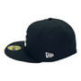 Atlanta Braves New Era All Black With White Logo 59FIFTY Fitted Hat