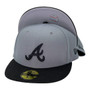 Atlanta Braves New Era Storm Gray With Black Bill 59FIFTY Fitted Hat
