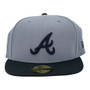 Atlanta Braves New Era Storm Gray With Black Bill 59FIFTY Fitted Hat