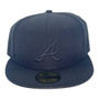 Atlanta Braves New Era Black On Black 59FIFTY Fitted Hat