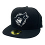 Toronto Blue Jays New Era Black With White And Gray Bottom 59FIFTY Fitted Hat