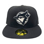 Toronto Blue Jays New Era Black With White And Gray Bottom 59FIFTY Fitted Hat