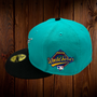 Florida Marlins New Era Teal/Black Bill With 1997 World Series Patch On Side Cooperstown Logo 59FIFTY Fitted Hat