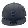 Pittsburgh Pirates New Era Black On Black With Gray Bottom 59FIFTY Fitted Hat