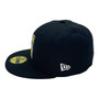 Pittsburgh Pirates New Era All Black With Square Pirate Logo 59FIFTY Fitted Hat