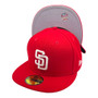 San Diego Padres New Era All Red With White Logo 59FIFTY Fitted Hat