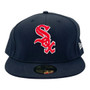 Chicago White Sox New Era All Black With Red Logo 59FIFTY Fitted Hat