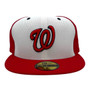 Washington Nationals New Era White Front/Red Bill And Back Diamond Era 59FIFTY Fitted Hat