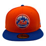 New York Mets New Era Orange/Royal Blue Bill Alternate Logo 59FIFTY Fitted Hat