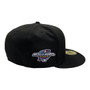 Los Angeles Angels New Era All Black And Gray Bottom And 2002 World Series Patch On Side 59FIFTY Fitted Hat