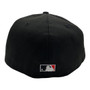 Los Angeles Angels New Era All Black And Gray Bottom And 2002 World Series Patch On Side 59FIFTY Fitted Hat