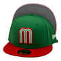 Mexico World Baseball New Era Green/Red With Flag On Back 59FIFTY Fitted Hat