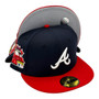 Atlanta Braves New Era Navy/Red Bill With 2000 All Star Game Patch On Side 59FIFTY Fitted Hat