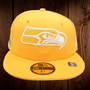 Seattle Seahawks New Era All Gold With Super Bowl XLVIII Patch On Side 59FIFTY Fitted Hat