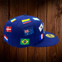 Los Angeles Dodgers New Era All Royal Blue With Country Flags All Over 59FIFTY Fitted Hat