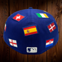 Los Angeles Dodgers New Era All Royal Blue With Country Flags All Over 59FIFTY Fitted Hat