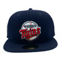Minnesota Twins New Era All Navy With 1987 Word Mark Alternate Logo 59FIFTY Fitted Hat